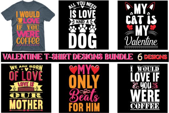 Download VALENTINE'S T-SHIRT DESIGNS BUNDLE - Design Collection