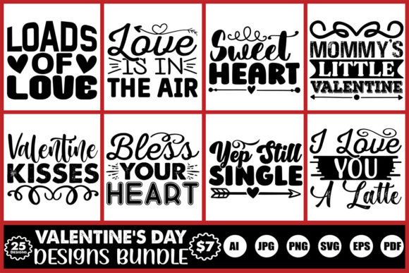 Download Valentine's Day Designs Bundle - Design Collection