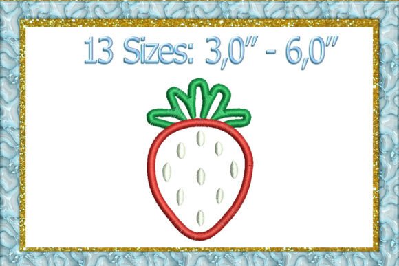 Download Strawberry Applique Embroidery Design - Design Collection