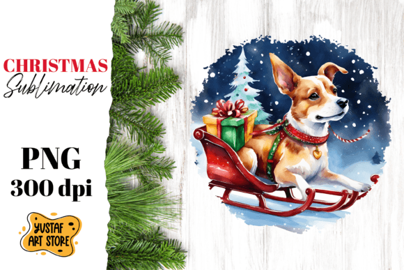 Download Christmas Dog Sublimation Design. Funny - Design Collection