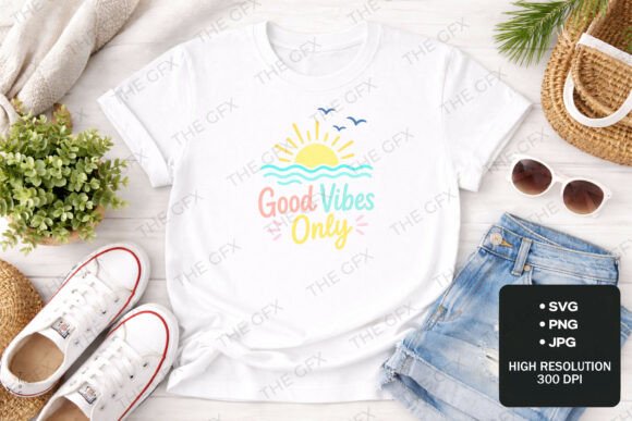 Download Good Vibes Only Summer SVG TShirt Design - Design Collection