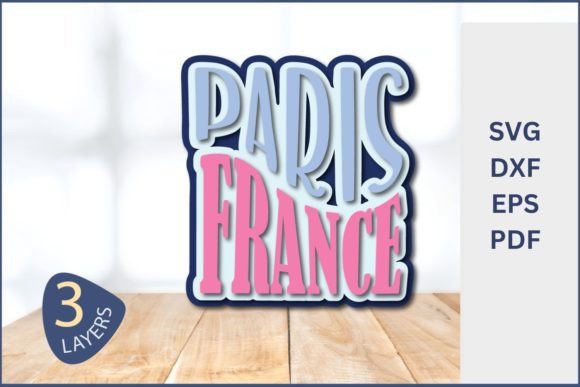 Download Paris France Layered 3D Design - Design Collection