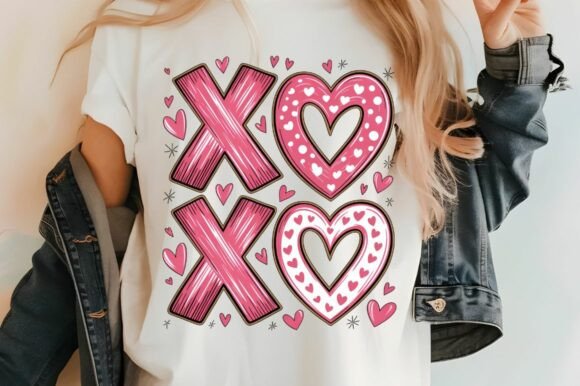 Download XOXO Valentine PNG Pink Heart Design - Design Collection
