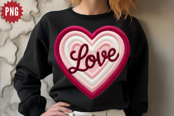 Download Faux Yarn Valentine Heart PNG Design - Premium Bundle