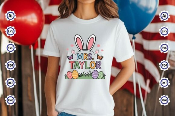 Download Mrs. Taylor SVG T-Shirt Design - Design Collection