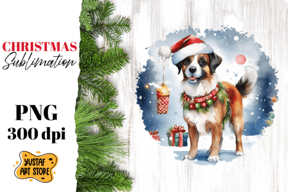 Download Christmas Dog Sublimation Design. Funny - Design Collection