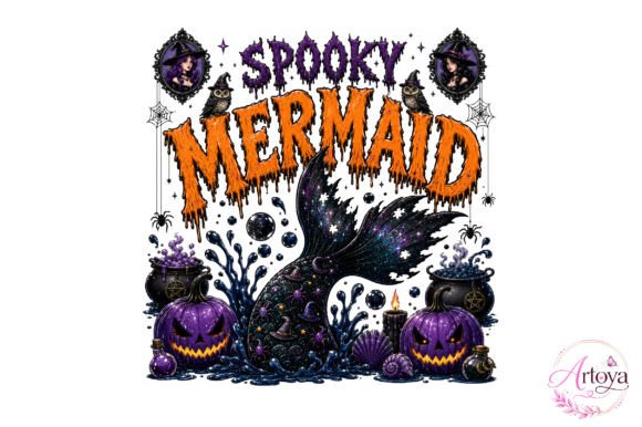 Download Gothic Mermaid Sublimation Design - Design Collection
