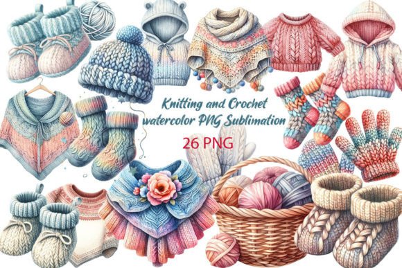 Download Knitting and Crochet PNG Sublimation - Knitting Collection