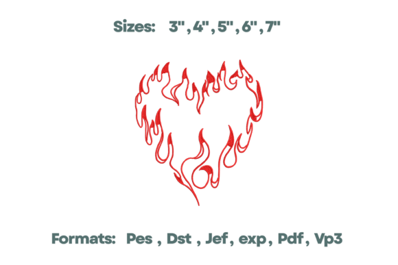 Download Bold Flaming Heart Valentine Art Design - Design Collection