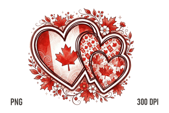 Download Canada Heart PNG Patriotic Maple Design - Design Collection