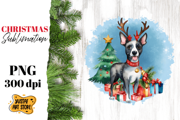 Download Christmas Dog Sublimation Design. Funny - Design Collection