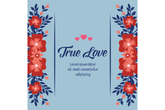 Download Romantic Card Design for True Love - Design Collection