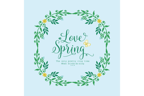 Download Template Design for Love Spring Card - Premium Resources