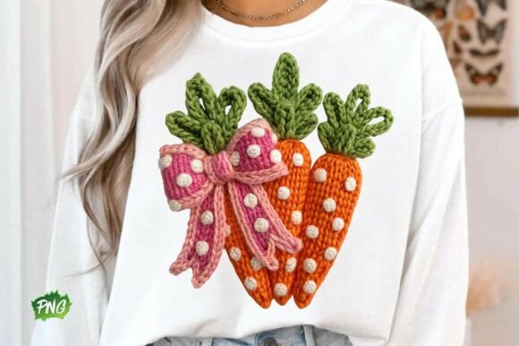 Download Easter Carrots Png, Faux Yarn Design - Design Collection