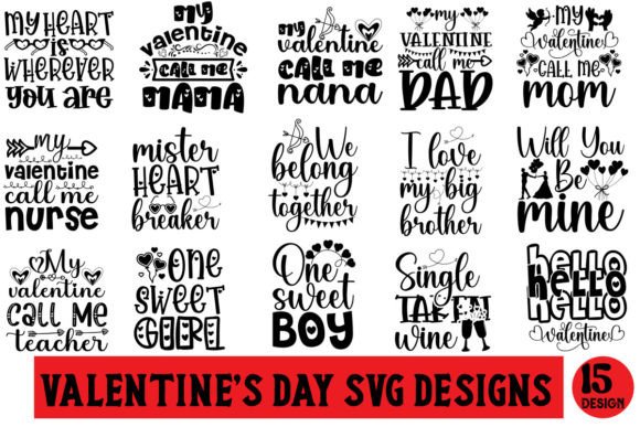 Download Valentines SVG Designs Bundle - Design Collection