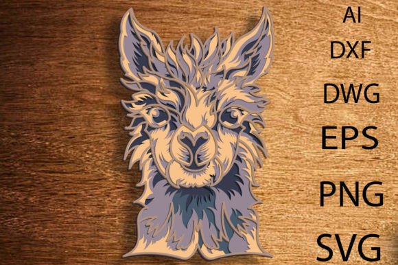 Download Llama Multilayer SVG/Llama 3D Design - Design Collection