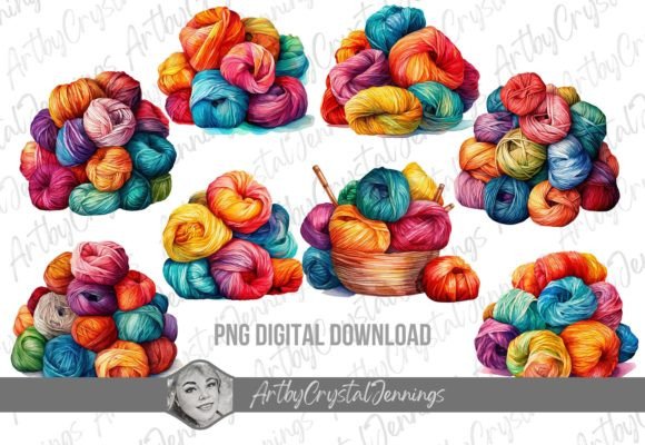 Download Colorful Knitting Yarn, Crochet Yarn PNG - Knitting Collection