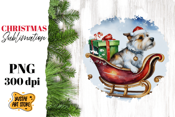 Download Christmas Dog Sublimation Design. Funny - Design Collection