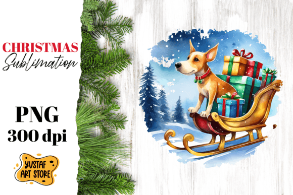 Download Christmas Dog Sublimation Design. Funny - Design Collection