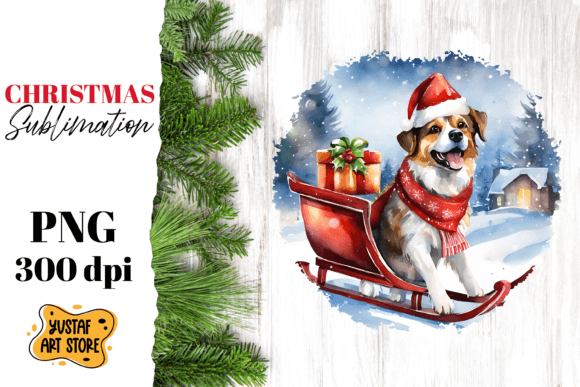 Download Christmas Dog Sublimation Design. Funny - Design Collection