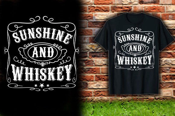 Download SUNSHINE and WHISKEY TSHIRT DESIGN - Design Collection
