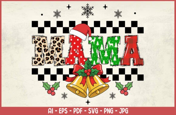 Download Christmas Mama PNG SVG T-shirt Design - Design Collection