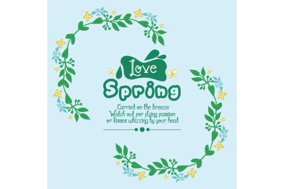 Download Template Design for Love Spring Card - Design Collection
