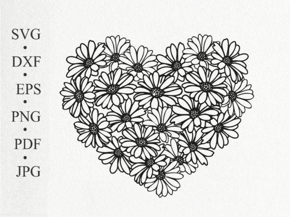 Download Flower Hearts Svg for Design - Design Collection