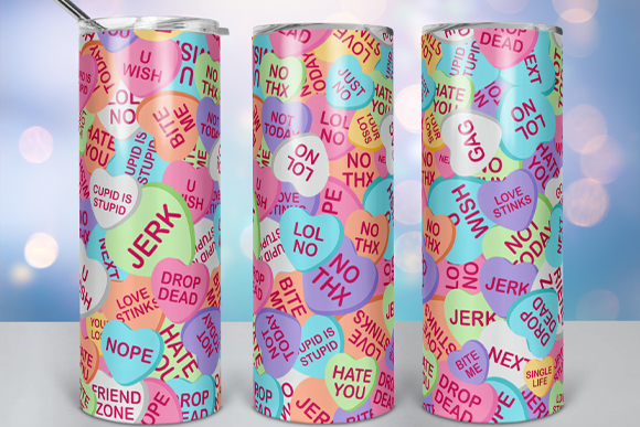 Download Anti Valentines Hearts Tumbler Design - Design Collection