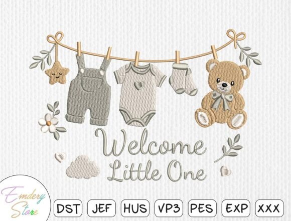 Download Newborn &amp; Baby Shower Embroidery Design - Design Collection