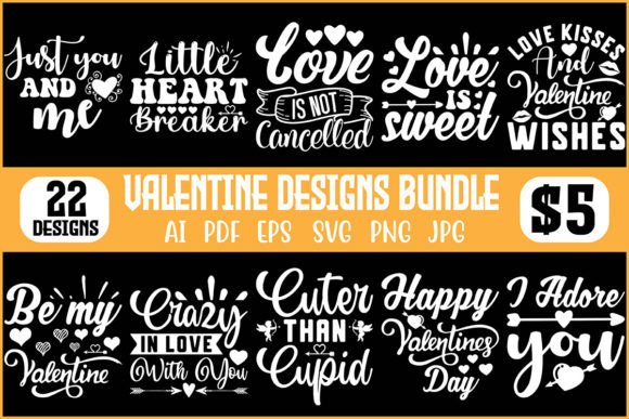 Download Valentine's Day Designs Bundle - Design Collection