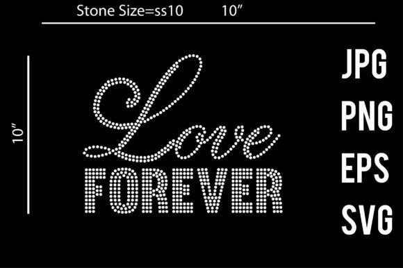 Download Love Forever Rhinestone Template Design - Design Collection