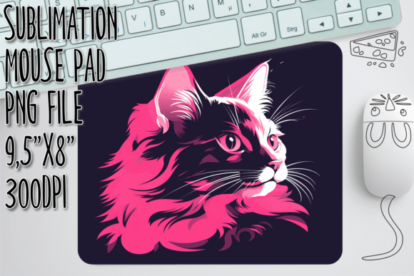 Download Colorful Cat Collage Mouse Pad Design - Design Collection